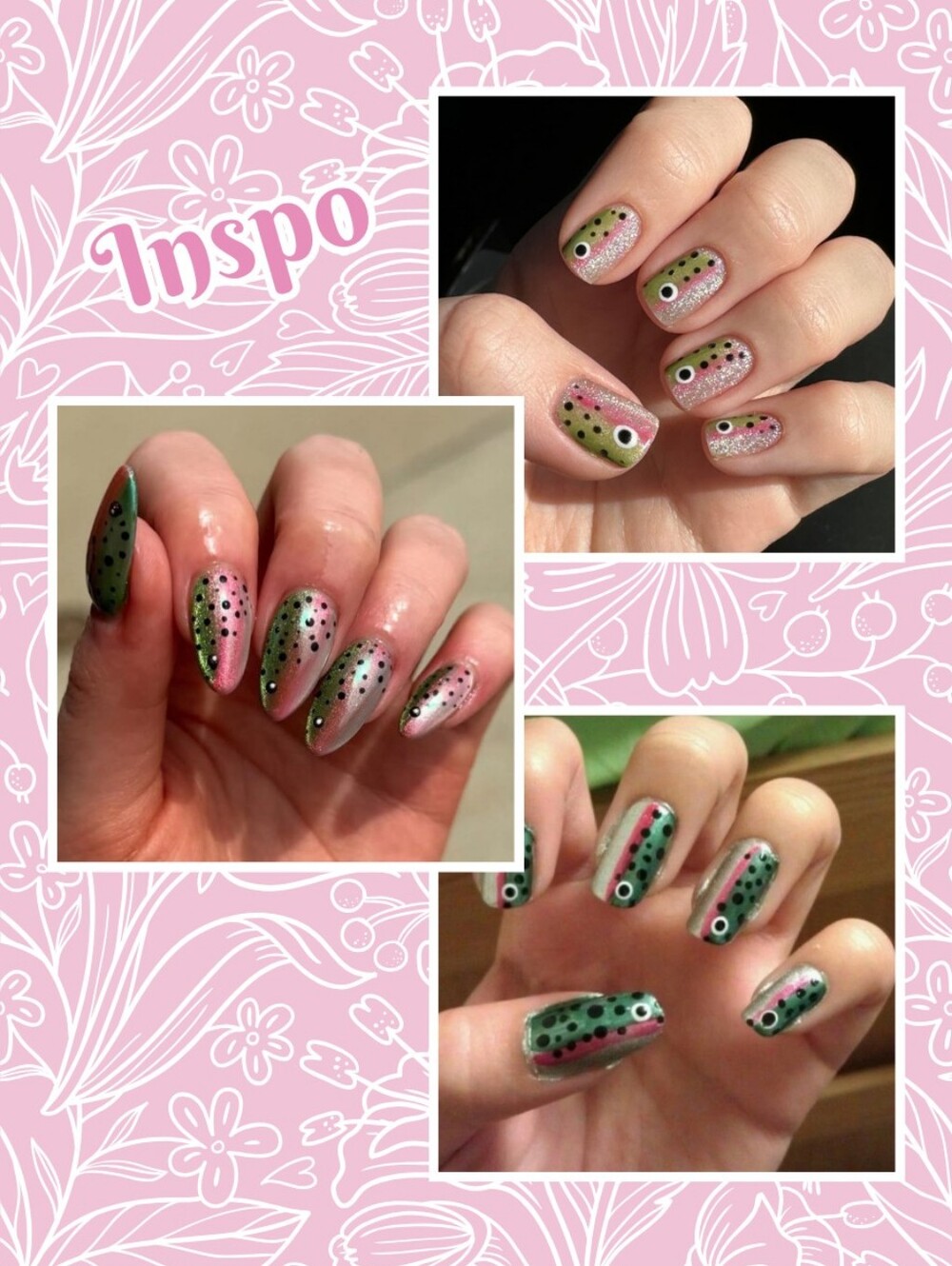 Custom Rainbow Trout Nail Set for @socertain 💅 - Picture 2 of 6